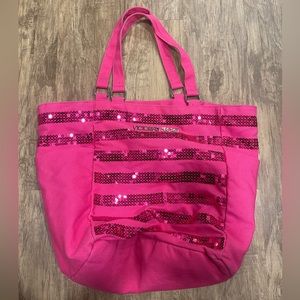 PINK Victoria secrets sequin tote bag